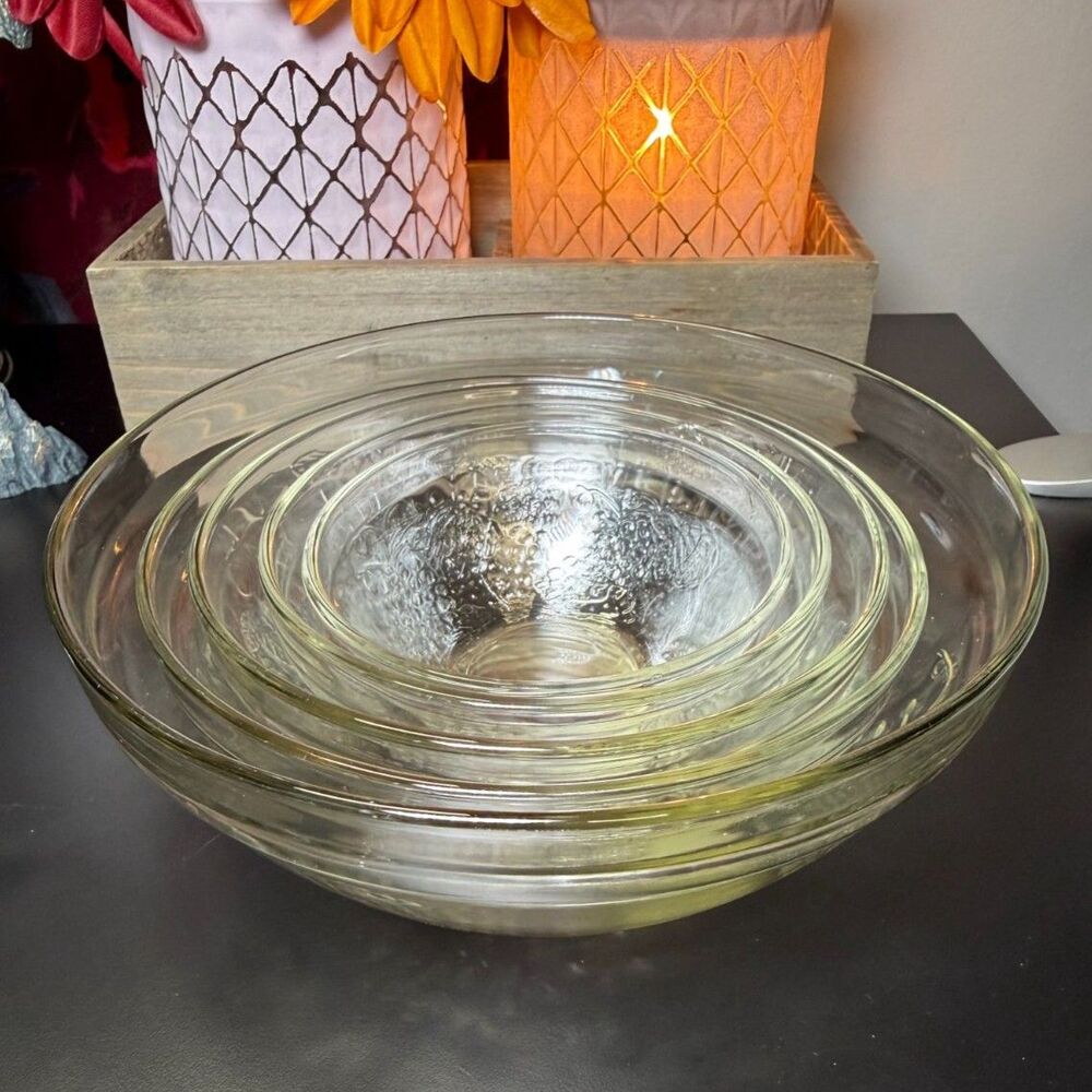 Vintage Embossed Grape Nesting Prep Bowls Set of 5 Plus 2 extra! (7 Total)